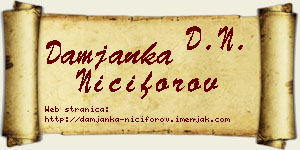 Damjanka Nićiforov vizit kartica